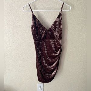 Brown Velvet Dress